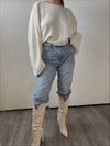 Care Free Open Back Sweater